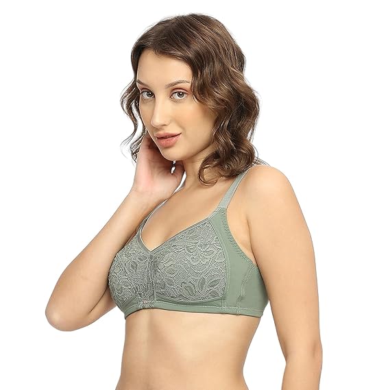 SOIE Women’s Full Coverage Bra – Non-Padded, Non-Wired Everyday Comfort